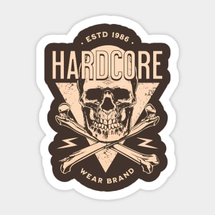 Hardcore wear brand || "Front" Sticker